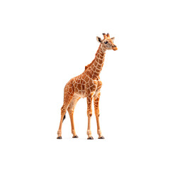 Baby Giraffe Standing Next to Adult Giraffe. Generative AI