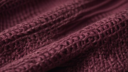 Magenta knit with seam, ribbed, distinct texture, curved fabric.