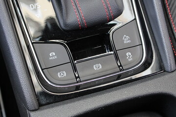 Control panel for off-road functions. Off-road mode buttons. SUV driving mode switch. Management of...