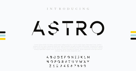 Astro modern creative minimal alphabet small letter logo design - obrazy, fototapety, plakaty