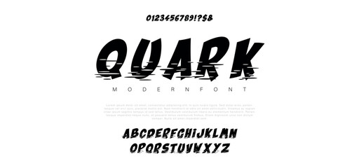 Quark Elegant Font Uppercase Lowercase and Number. Classic Lettering Minimal Fashion Designs. Typography modern serif fonts regular decorative vintage concept. vector illustration