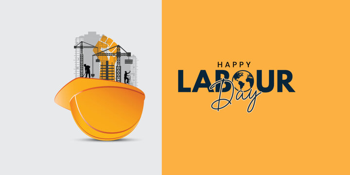 1st May Happy Labour Day, Workers' rights May Day, May 1st International Labor Day, Thank you to all workers for your hard, Construction, Safety Hat, Raise Hand, Labor Rights, Employee safety law