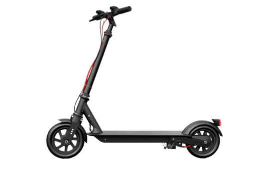 Gliding Charm: Electric Scooter. On a White or Clear Surface PNG Transparent Background.