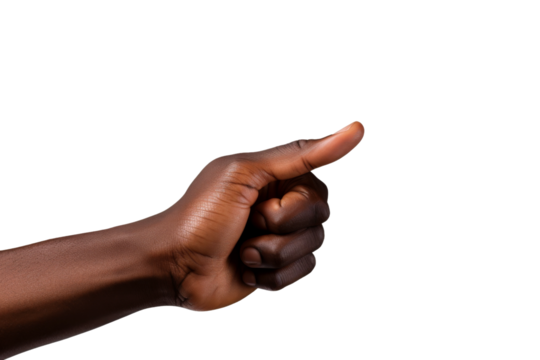 The Guiding Hand. On a White or Clear Surface PNG Transparent Background.