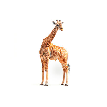 Two Giraffes Standing Together. Generative AI