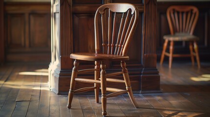 Windsor chair vintage furniture, chair and table, lifestyle home interior old-fashioned old single object - obrazy, fototapety, plakaty