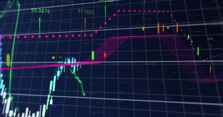 A series of graphs with increasing numbers is shown against an abstract background