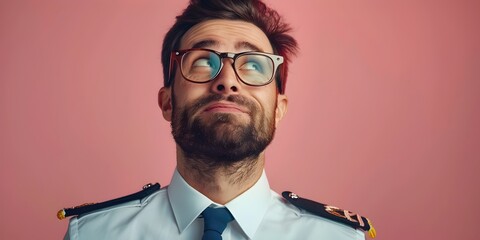 Skeptical Pilot Dismisses Superstitions About Aviation With Confident Gaze Into the Skies