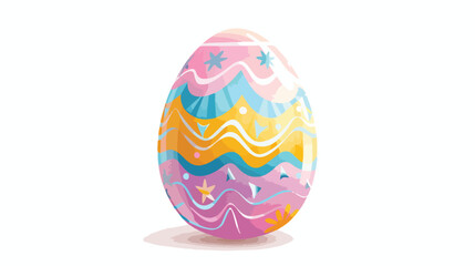 Easter egg Flat vector isolated on white background