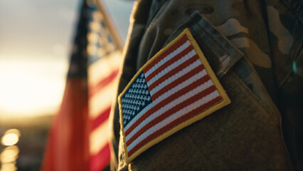 American Soldier for veterans Day  - obrazy, fototapety, plakaty