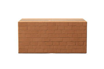 Contrast of Textures: Brick Wall Against a White Canvas. On a White or Clear Surface PNG...