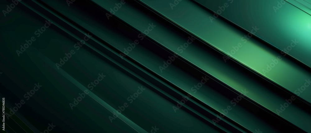 Aufkleber abstract texture green background banner panorama long with 3d geometric striped lines gradient shap