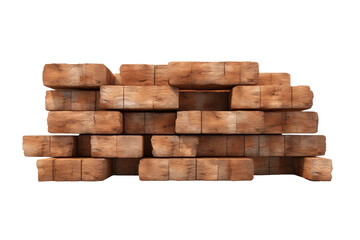 Fototapeta premium Towering Architecture: A Whimsical Stack of Wooden Blocks. On a White or Clear Surface PNG Transparent Background.