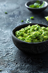 guacamole, with empty copy space, minimalist, traditional, dining room, natural light, professional food photography