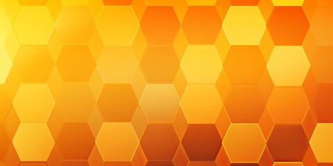 Orange and yellow gradient background with a hexagon pattern in a vector illustration - obrazy, fototapety, plakaty