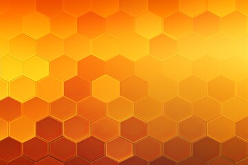 Orange and yellow gradient background with a hexagon pattern in a vector illustration - obrazy, fototapety, plakaty