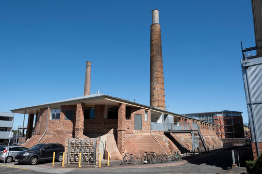 Former Brunswick Brick Tile and Pottery Company or Hoffmans Brickworks, one of the first modern mechanical brickworks in Australia. Now converted for housing. Melbourne, Australia - March 07 2024