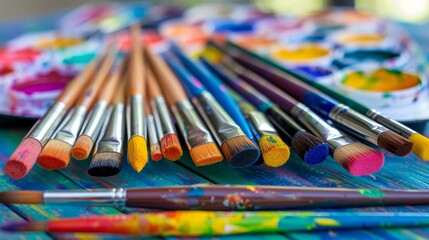 Art supplies like paints and brushes, Fostering artistic expression and imagination