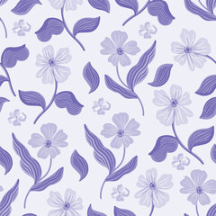 Pattern flower floral spring blossom illustration vector fabric textile design leaf leaves