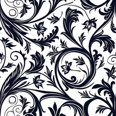 Obraz premium seamless_floral_pattern_vector