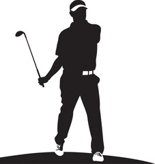 Tee Time Tales Vector Golfing Silhouette