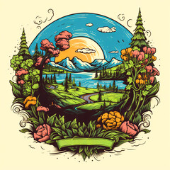 Environmental Conservation: Earth Day Concept with Green Planet Illustration
