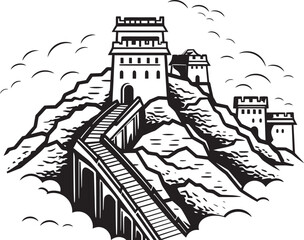 Great Wall Vector Bastion of Millennia old Civilization