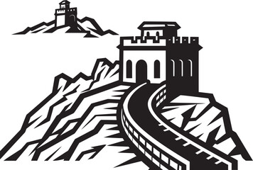 Great Wall Vector Monumental Structure