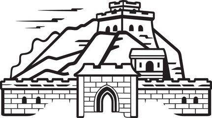 Great Wall Vector Ancient Boundary
