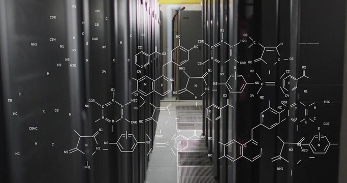 Image of scientific data processing over computer servers - Powered by Adobe