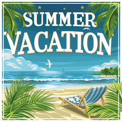 Tropical beach summer vacation concept