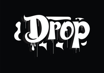 DROP typography word template design