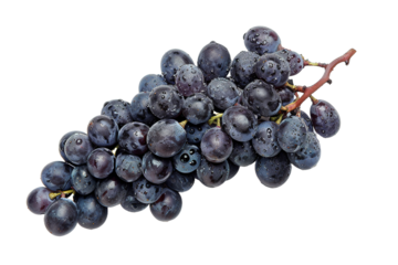 grapevine, Grapes, on isolated transparent background ,top view 