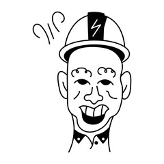 Check out doodle avatar of an electrician 