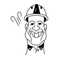 Get this doodle avatar of an architect 