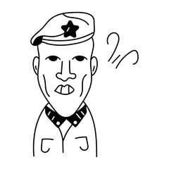 Check out fun doodle avatar of a soldier 