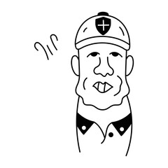 Get this fun doodle avatar of an insurance officer 