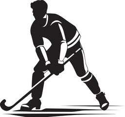 Master of the Blue Line Hockey Player Vector Design