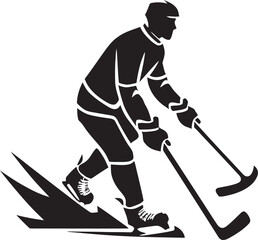 Frozen Phenom Hockey Player Vector Artwork