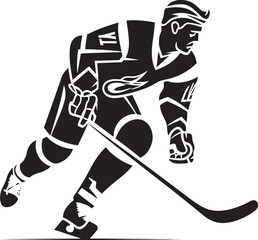 Master of the Blue Line Hockey Player Vector Design