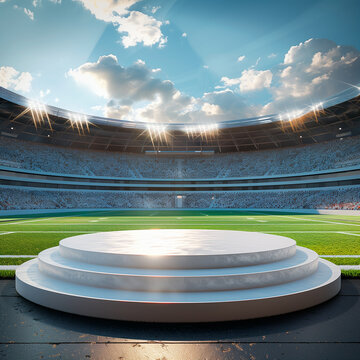 podium for product presentation or the winner of a sporting event
