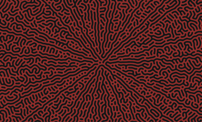 Red and Black turing pattern structure oraganic lines background