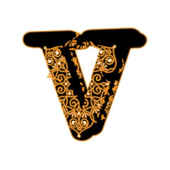 Golden Letters And Soft Illuminations-V