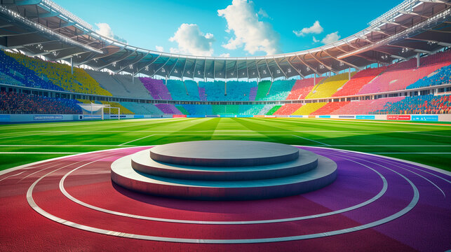podium for product presentation or the winner of a sporting event