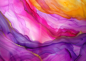Abstract, art. A detail from an alcohol ink painting AI-generated Image