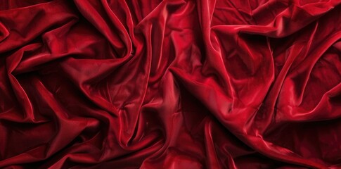 Red velvet fabric in dark tones and deep tones with soft, bright colors.