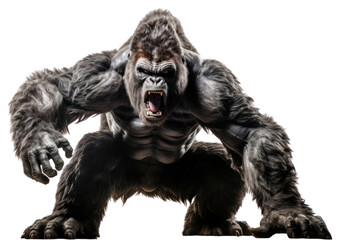 Fototapeta premium PNG Wildlife gorilla mammal monkey