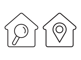 Within a flat-style depiction, a location marker distinguishes itself on an urban map, denoting a precise spot