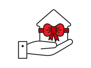 Icon a house representation, isolated against a clean background. This simple vector symbol evokes a sense of warmth and security, embodying the concept of home.