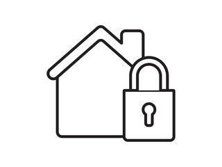 Icon a house representation, isolated against a clean background. This simple vector symbol evokes a sense of warmth and security, embodying the concept of home.